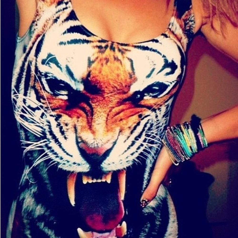 Blackmilk Australia Tiger Swimsuit / Bodysuit Sz M